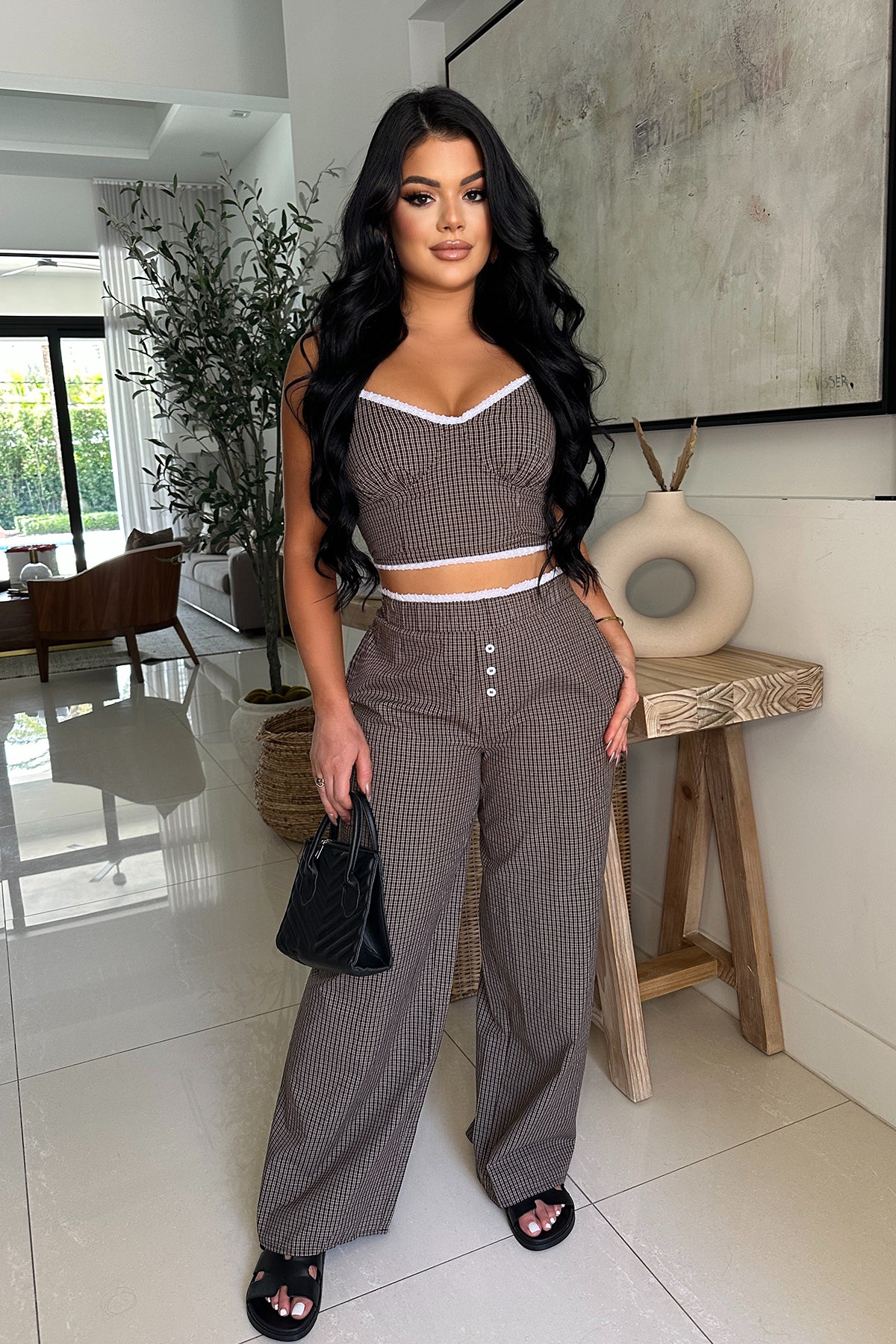 PRETTY IN PLAID PANT SET