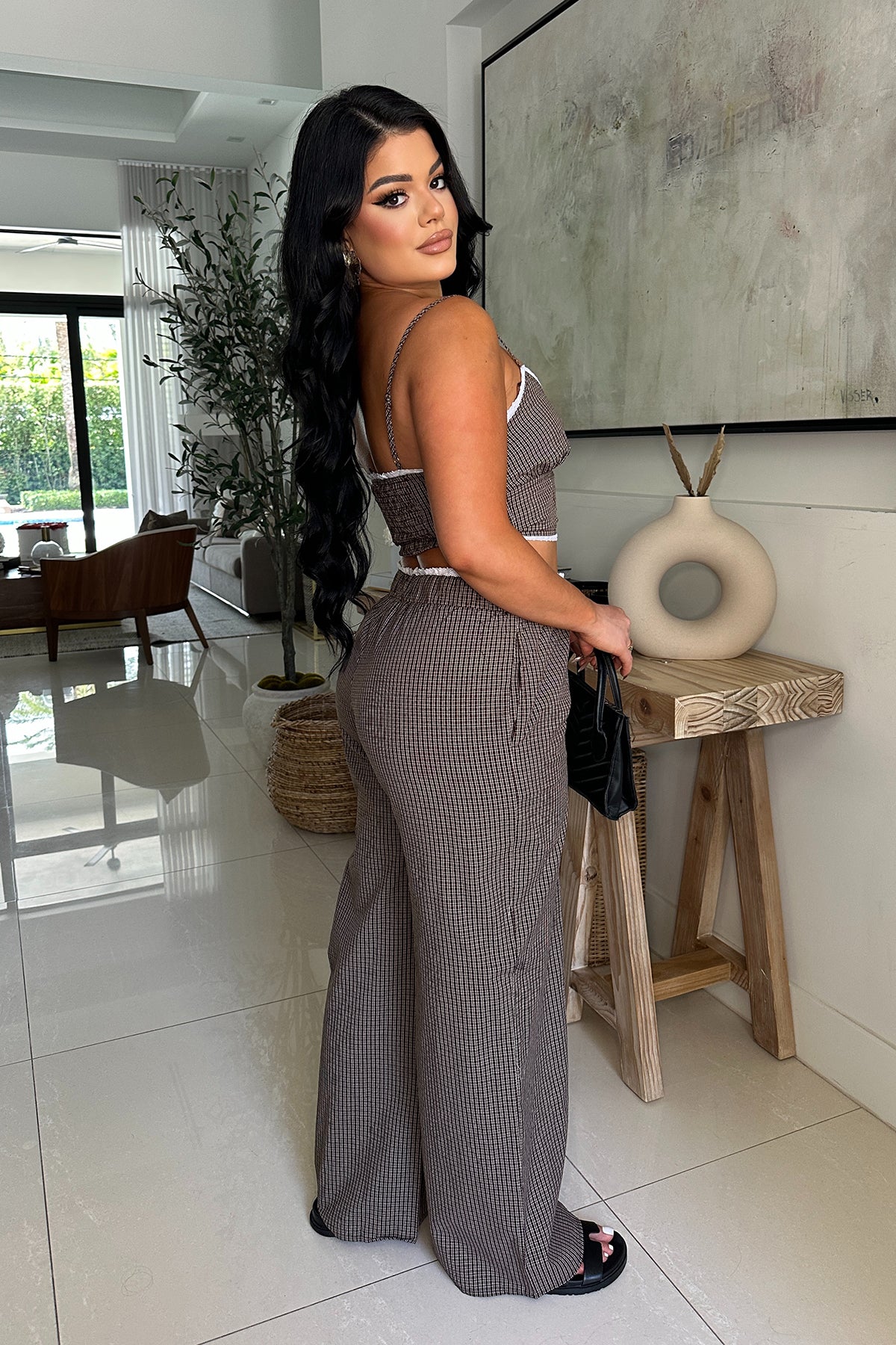 PRETTY IN PLAID PANT SET