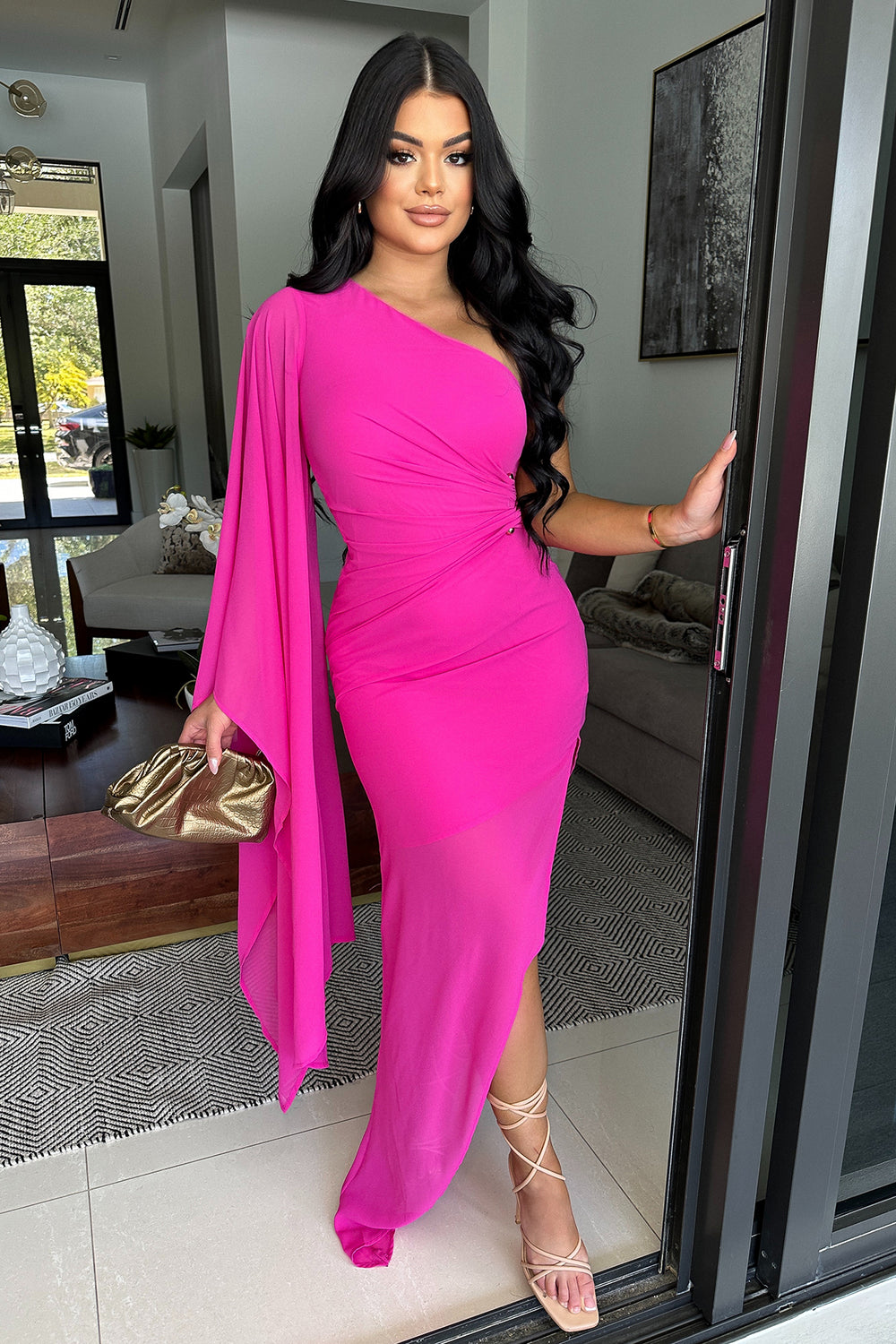 formal prom dresses Fashion Two Piece Sleeveless Long Red Prom Dress, V-Neck Formal Dresse   morievent